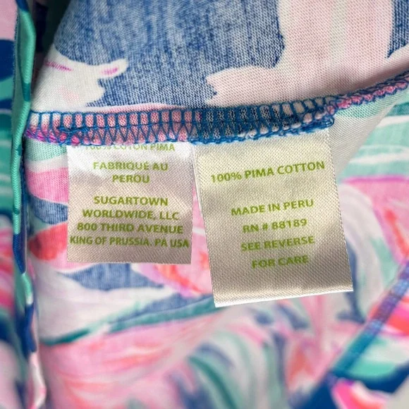 Lilly Pulitzer Mellorie Dress Mr Peacock Dream 100% Pima Cotton Size Small - Picture 5 of 8
